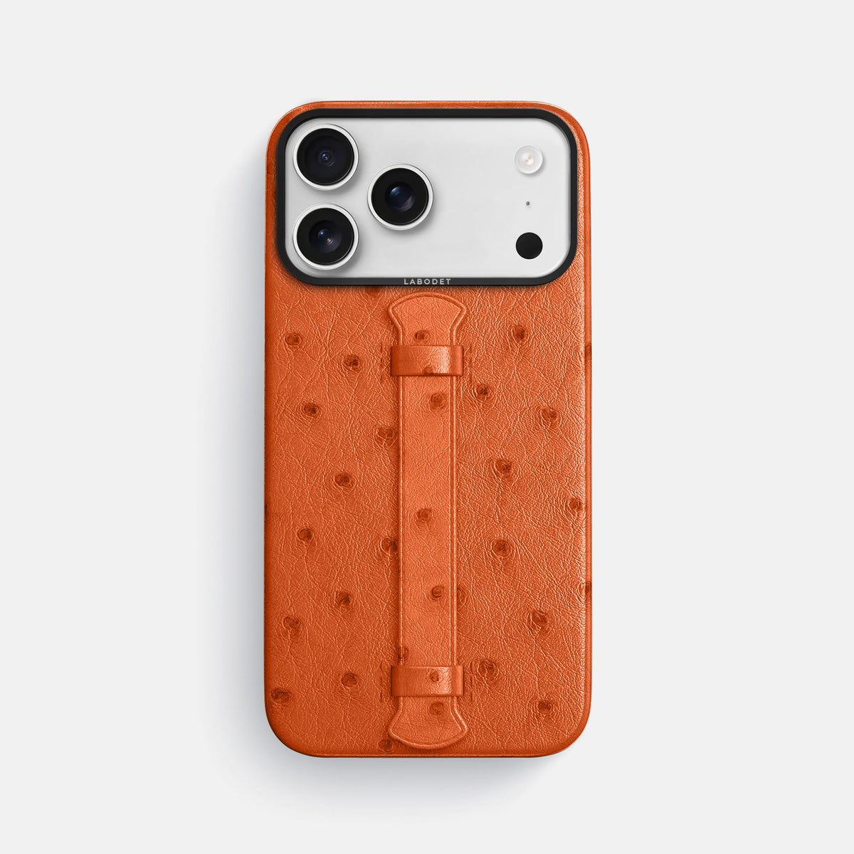 Center Handle For iPhone 18 Pro Max In Ostrich -1 | Orange-Black