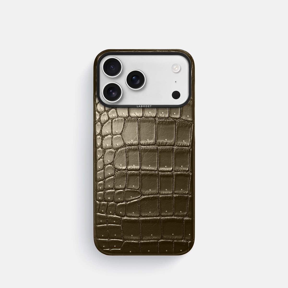 Classic Case For iPhone 17 Pro In Porosus Crocodile -1 | Bronze-Black