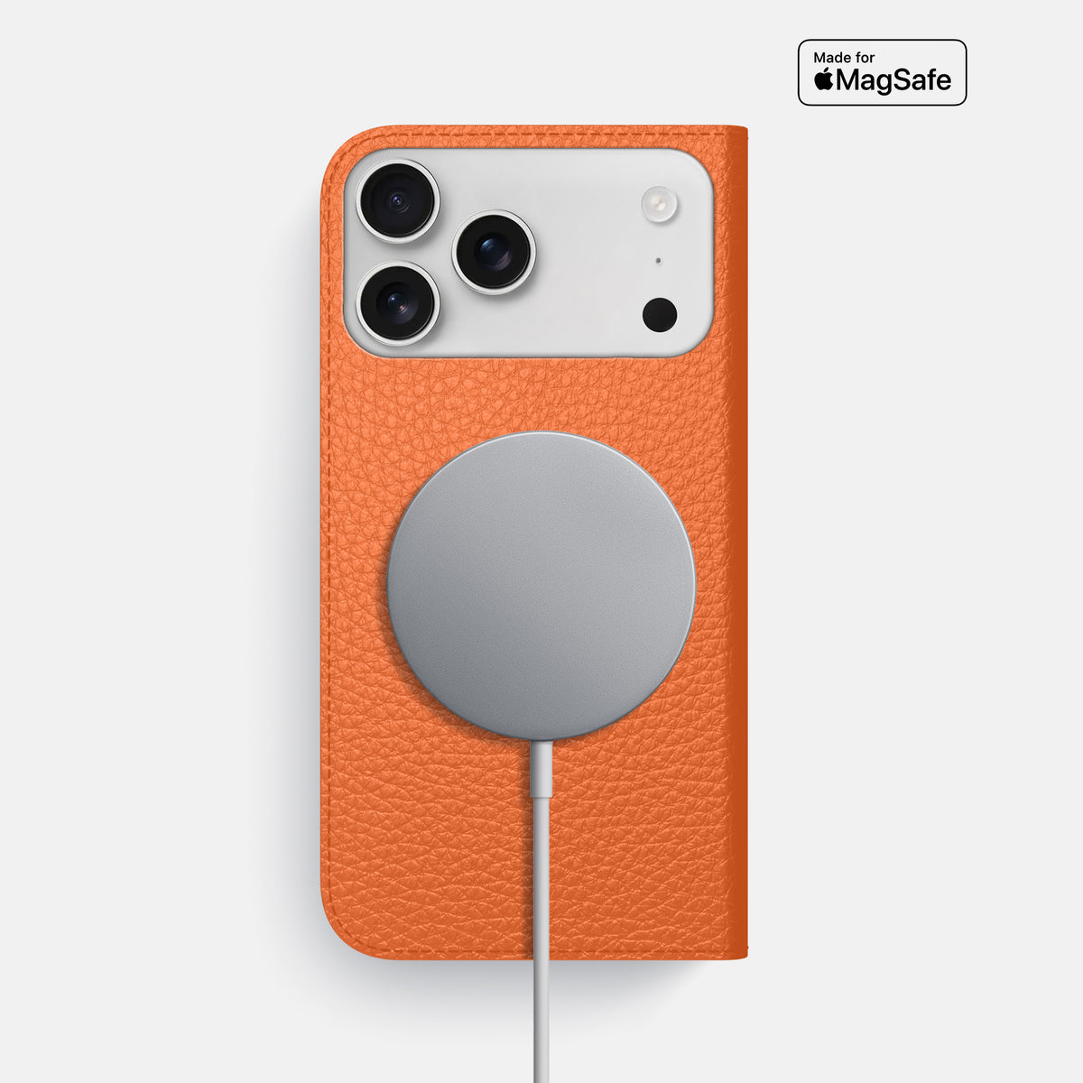 Folio Slim Case For iPhone 17 Pro Max In Calf -3 | Orange
