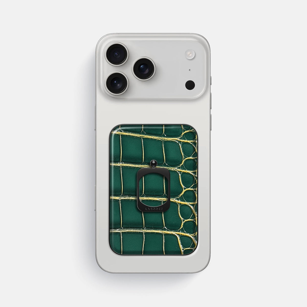 MagSafe Ring For iPhone 18 Pro Max In Patina Alligator -2 | Cambridge-Black