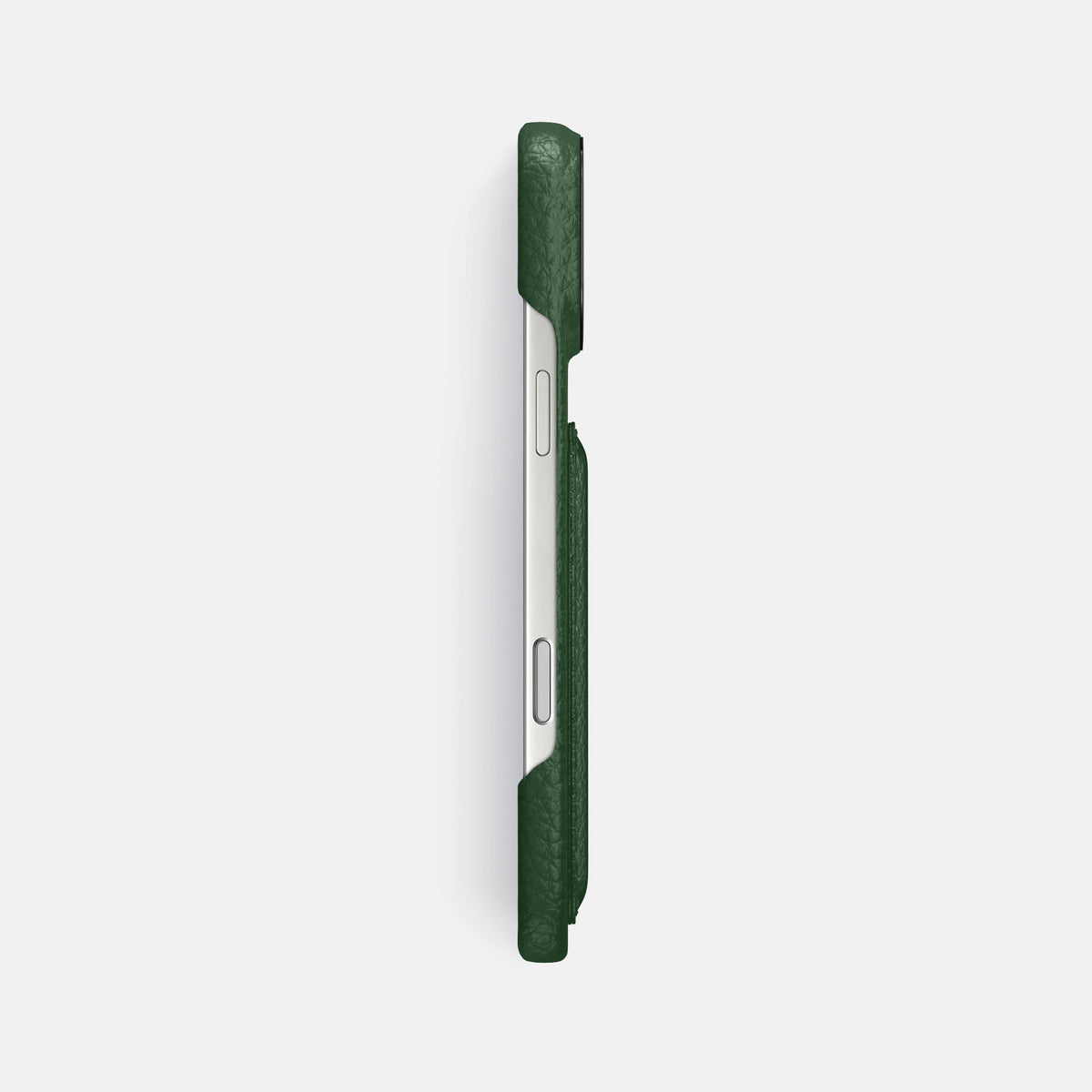 Double Card Case For iPhone 18 Pro Max In Calf -3 | Dark-Green-Black