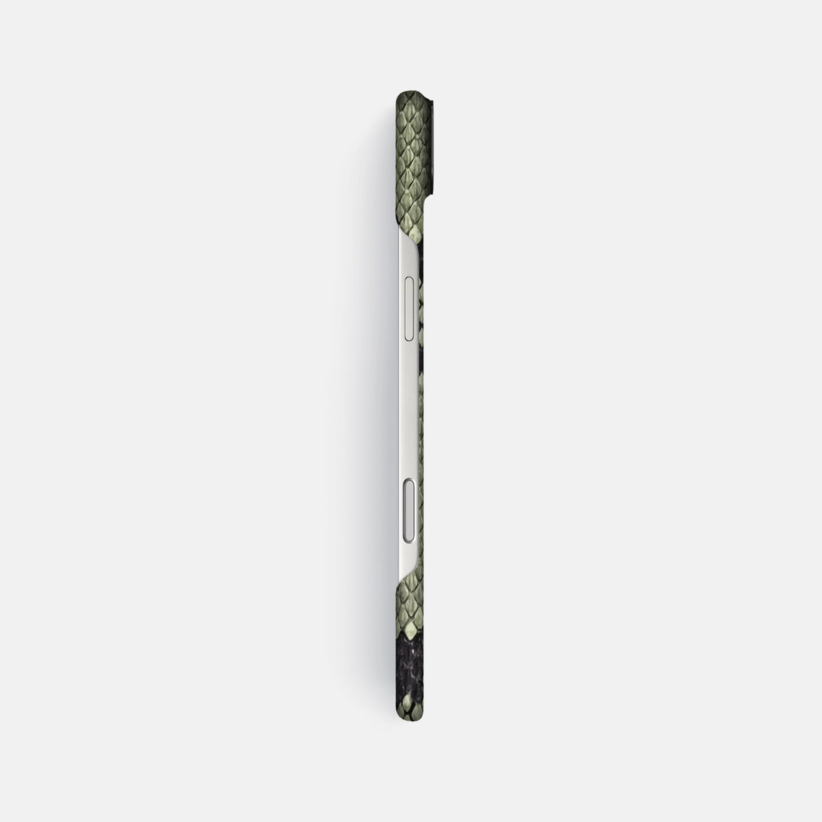 Classic Case For iPhone 17 Air In Deluxe Python -3 | Army-Green-Black