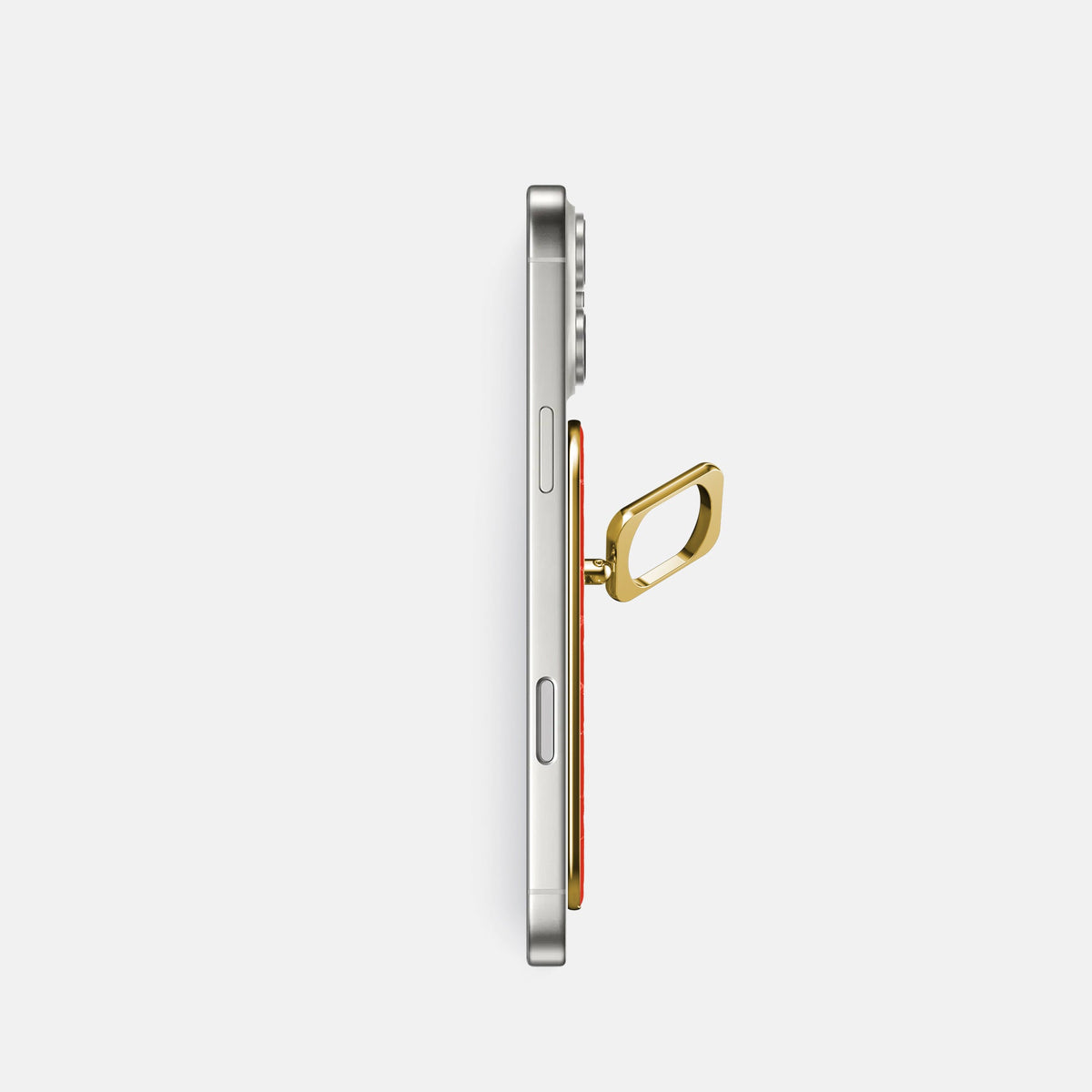 MagSafe Ring For iPhone 18 Pro In Shiny Alligator -3 | Coral-Orange-Gold
