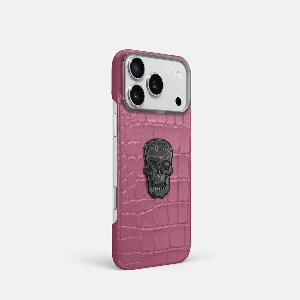 Classic Case With Carbon Skull For iPhone 18 Pro In Alligator -2 | Pink-Lagoon-Steel