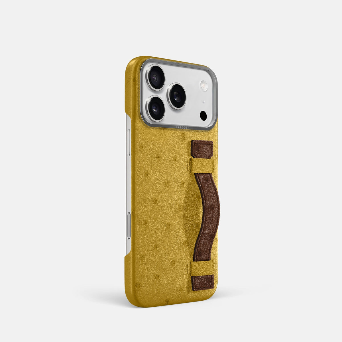 Handle Case Coloré For iPhone 18 Pro In Ostrich -2 | Gold-Steel