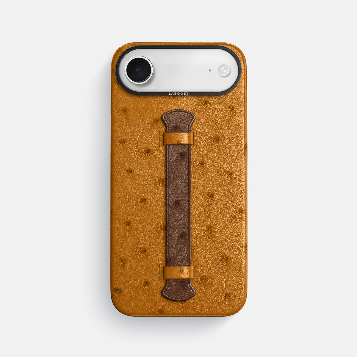 Center Handle Coloré For iPhone 17 Air In Ostrich -1 | Chestnut-Black