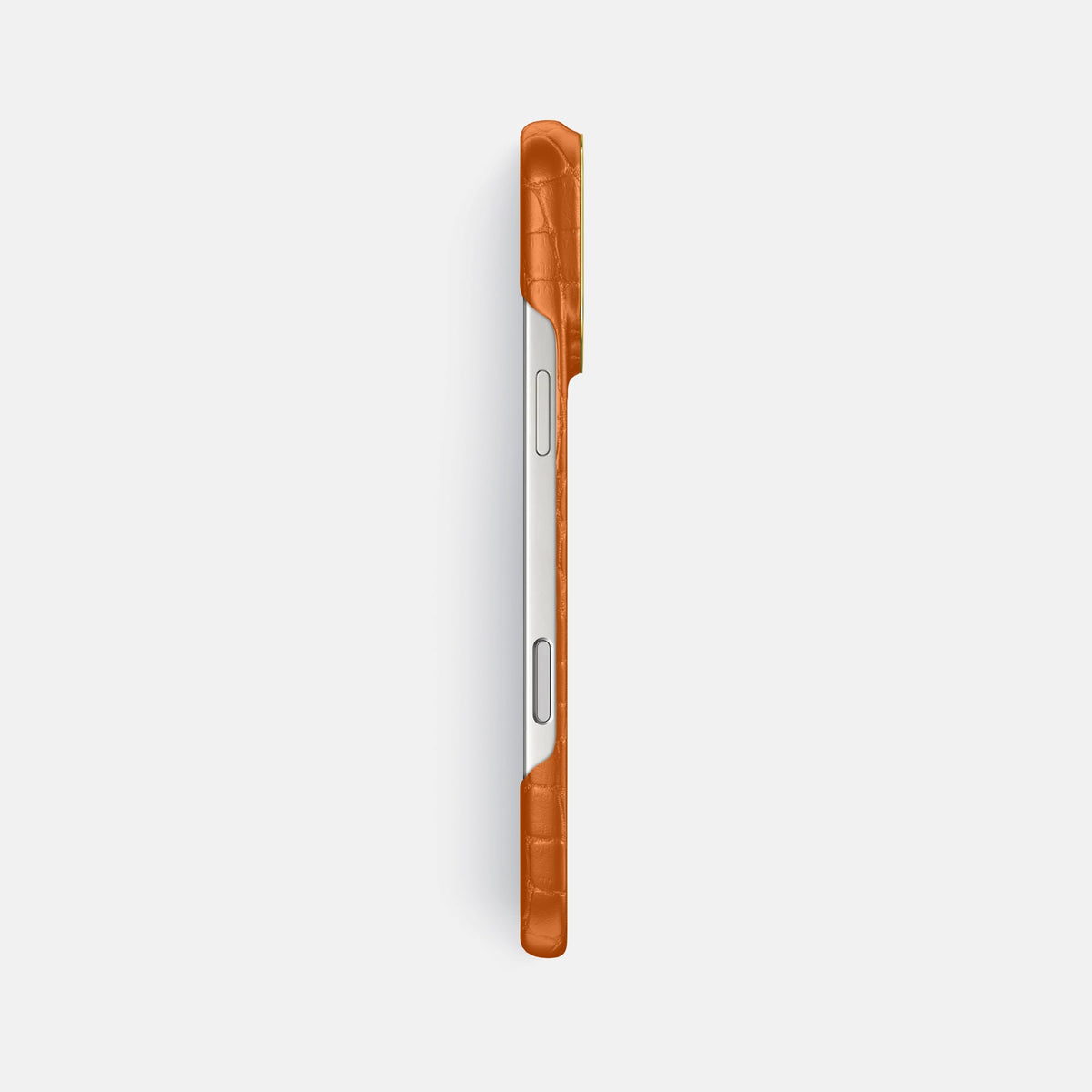 Classic Case For iPhone 18 Pro Max In Alligator -3 | Orange-Gold