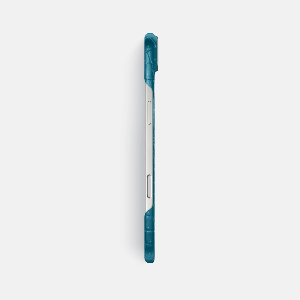 Classic Case For iPhone 17 Air In Porosus Crocodile -3 | Turquoise-Steel