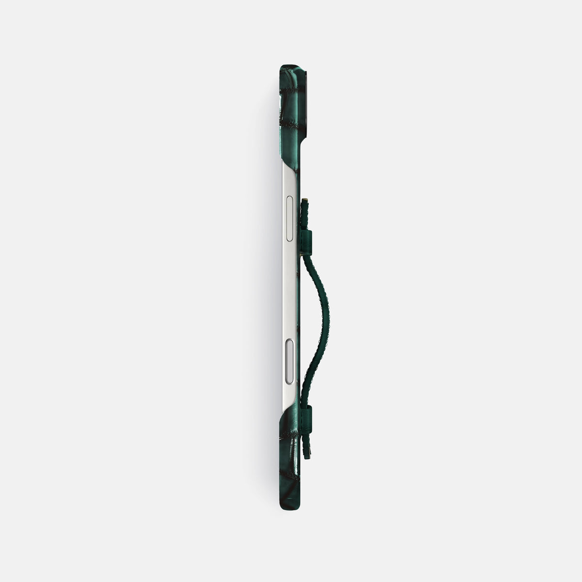 Handle Case For iPhone 17 Air In Patina Alligator -3 | Green-Black