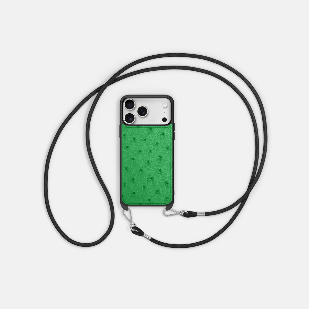 Crossbody Sport Case For iPhone 17 Pro Max In Ostrich -5 | Kentucky-Green
