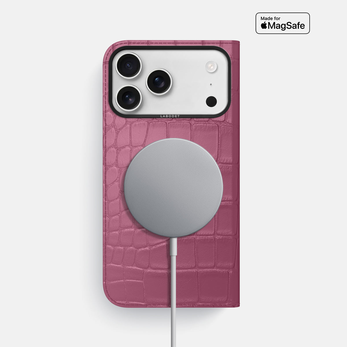 Folio Case For iPhone 17 Pro Max In Alligator -3 | Pink-Lagoon-Black