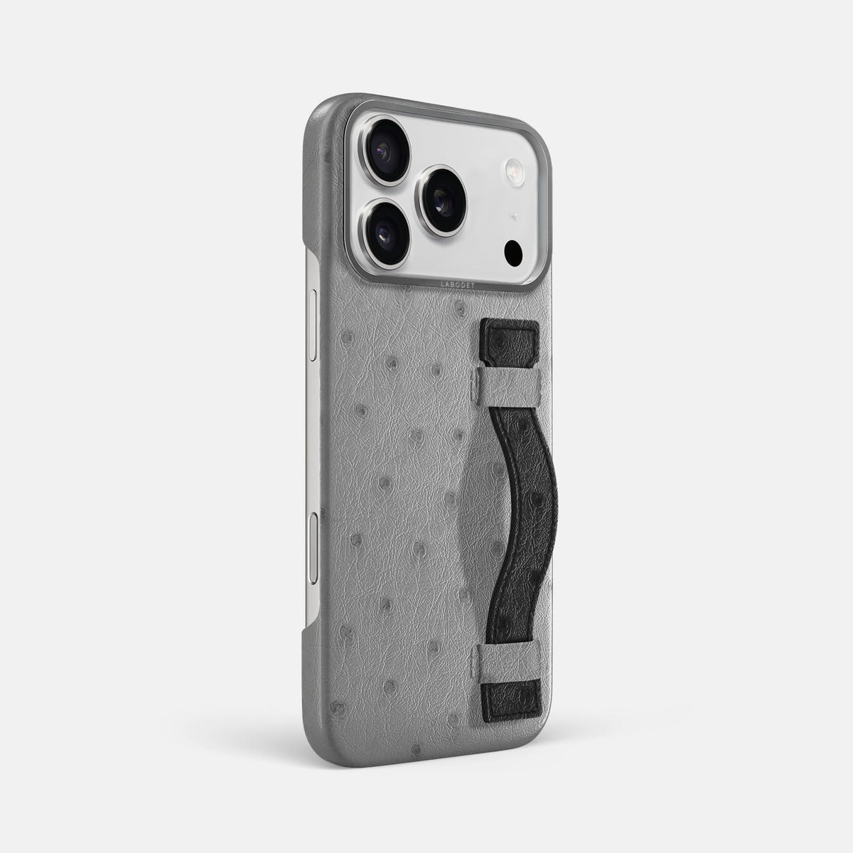 Handle Case Coloré For iPhone 18 Pro Max In Ostrich -2 | Silver-Steel