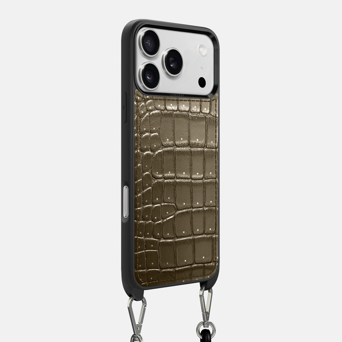 Crossbody Sport Case For iPhone 18 Pro Max In Porosus Crocodile -2 | Bronze