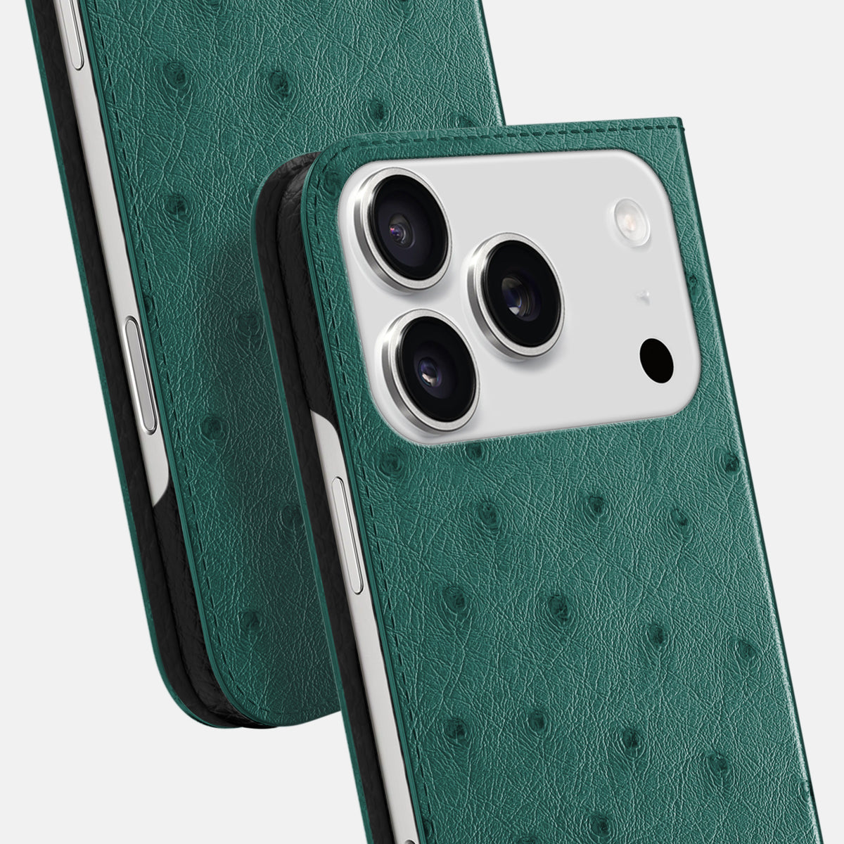 Folio Slim Case For iPhone 17 Pro Max In Ostrich -5 | Forest-Green