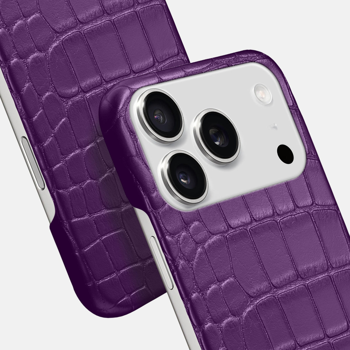 Slim Case For iPhone 18 Pro In Alligator -6 | Purple