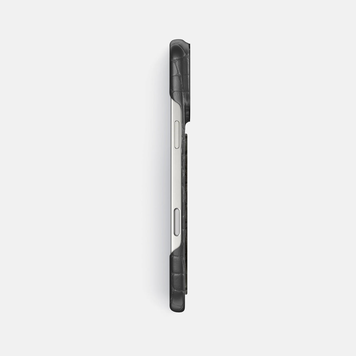Classic Case With Carbon Dragon For iPhone 18 Pro Max In Alligator -3 | Grey-Black