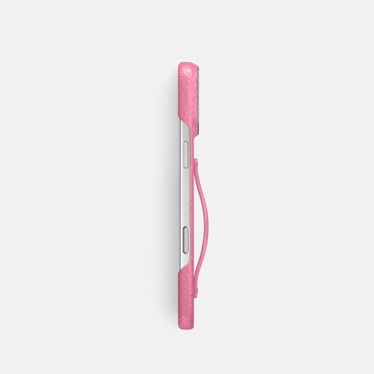 Finger Case For iPhone 17 Pro In Calf -3 | Pink-Steel