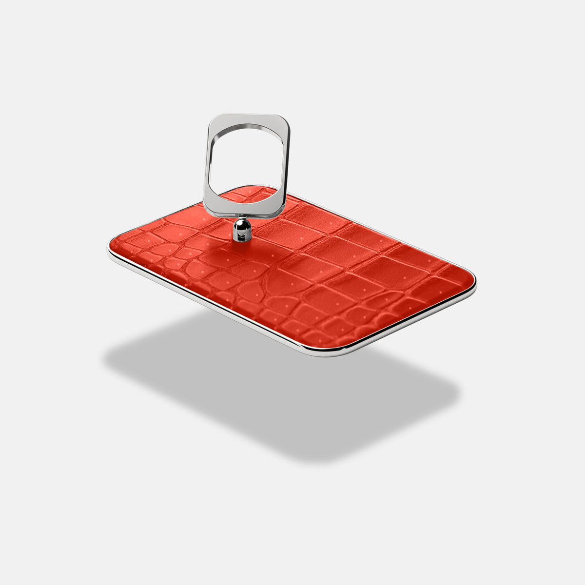 MagSafe Ring For iPhone 17 Pro Max In Porosus Crocodile -4 | Rust-Steel