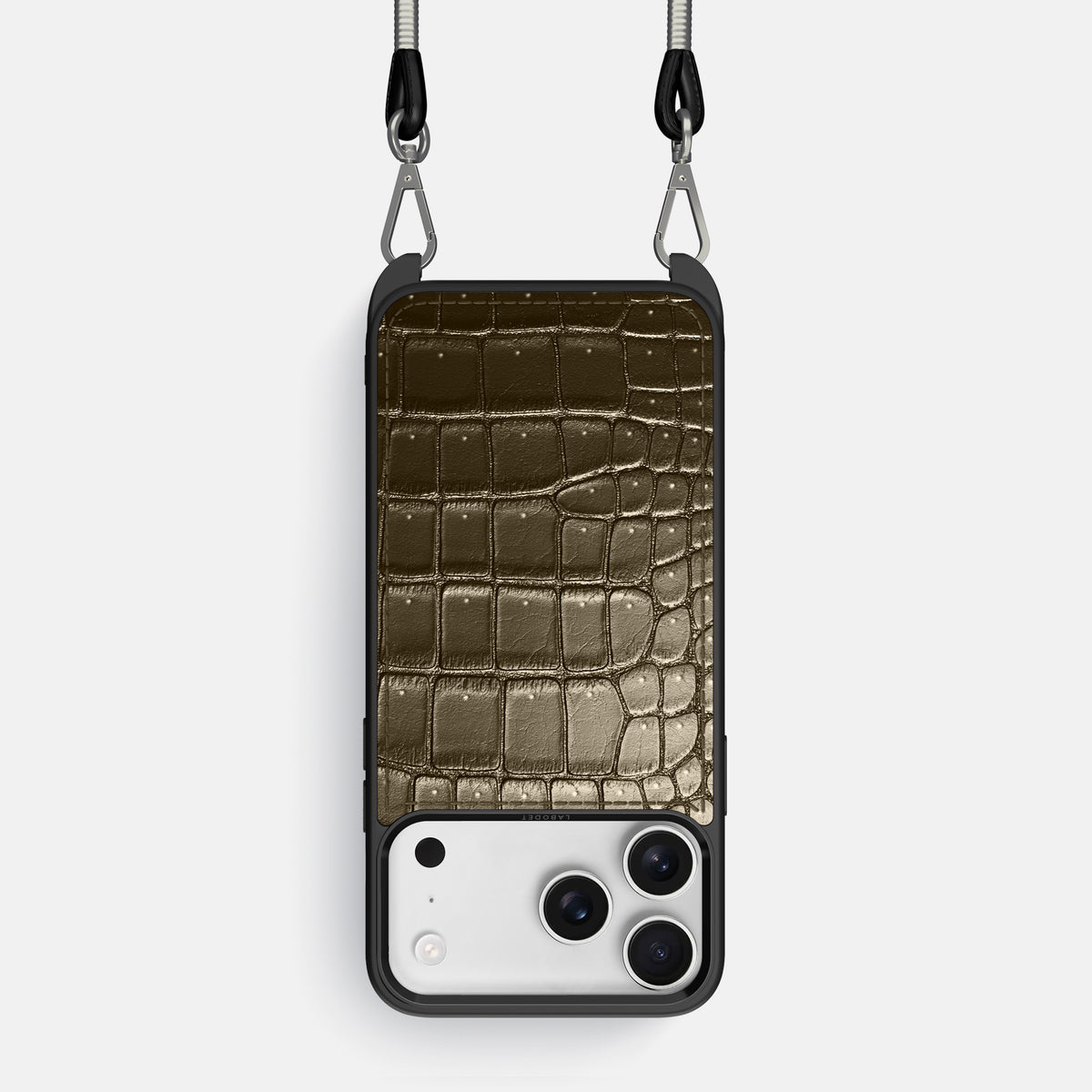 Crossbody Sport Case For iPhone 17 Pro In Porosus Crocodile -1 | Bronze