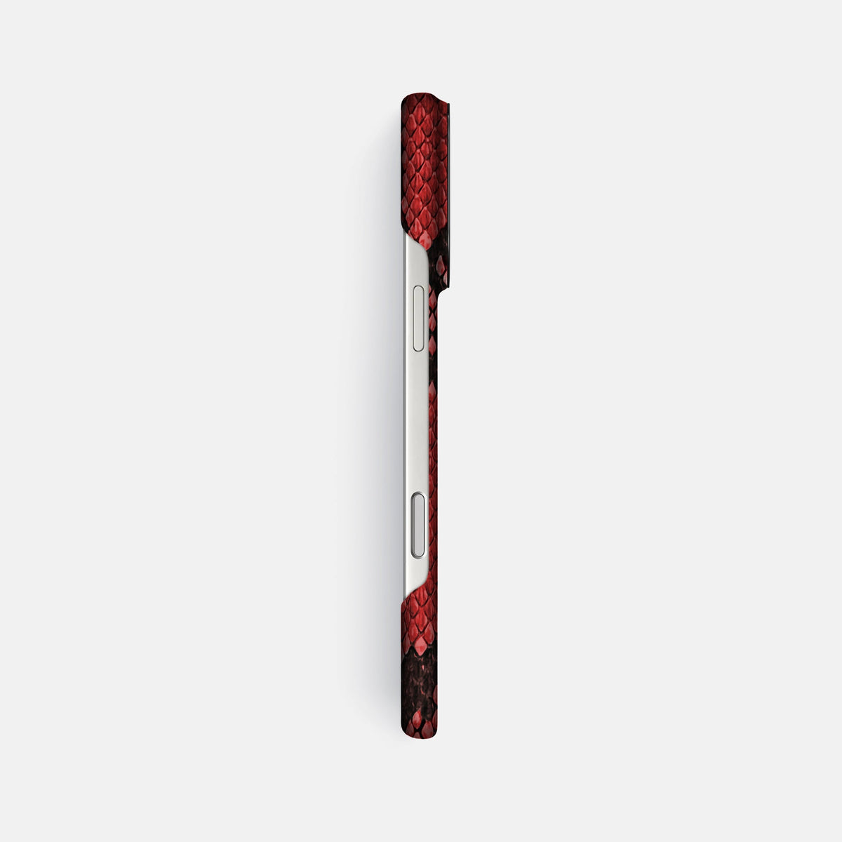 Classic Case For iPhone 18 Pro Max In Deluxe Python -3 | Red-Black