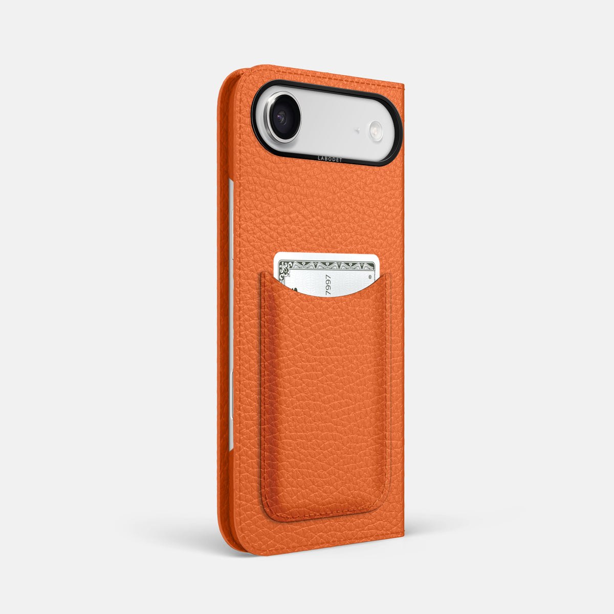 Folio Case with Card For iPhone 17 Air In Calf -1 | Orange-Black