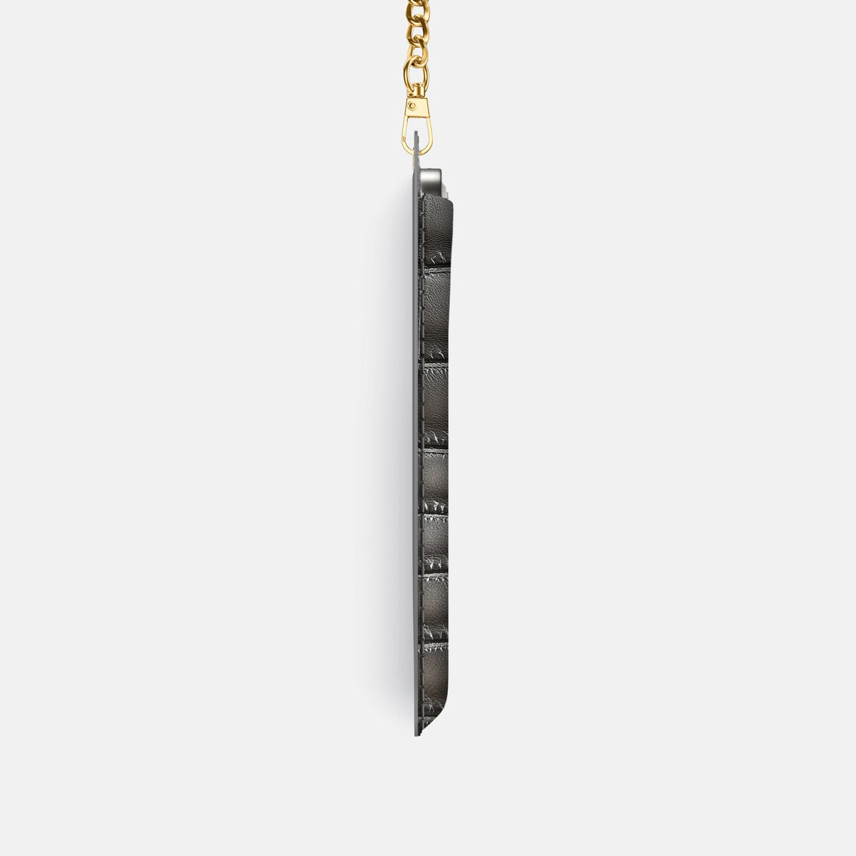 Crossbody Bag For iPhone 18 Pro In Patina Alligator -4 | Grey-Gold