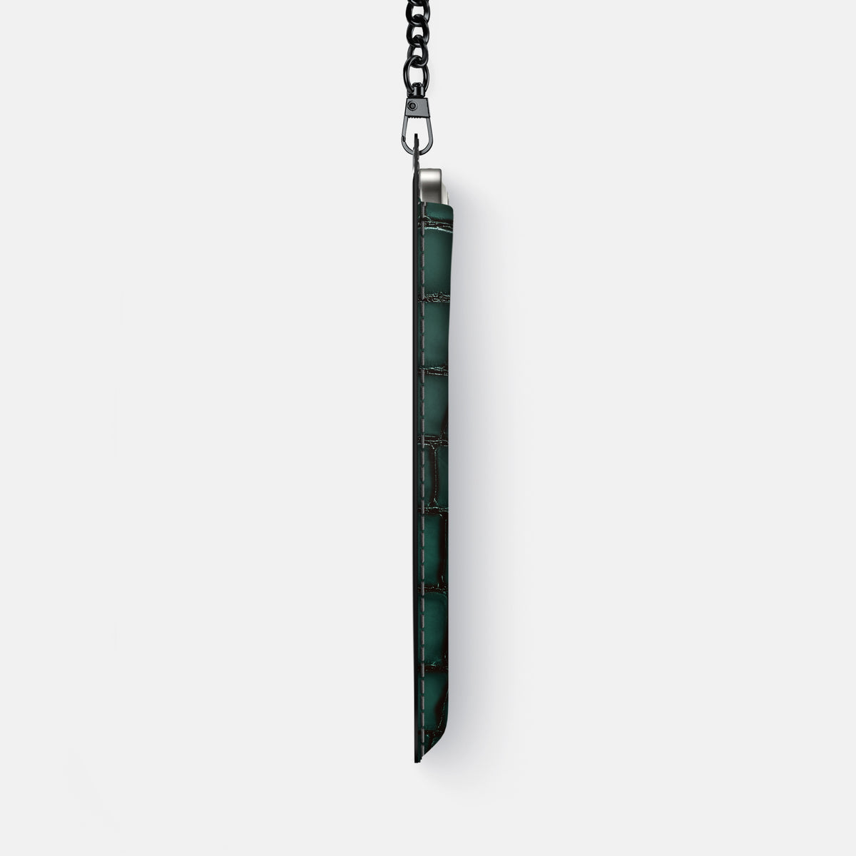 Crossbody Bag For iPhone 17 Pro Max In Patina Alligator -4 | Green-Black