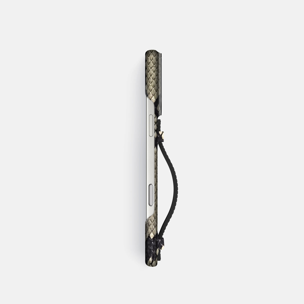 Center Handle For iPhone 17 Pro In Deluxe Python -2 | Savannah-Black