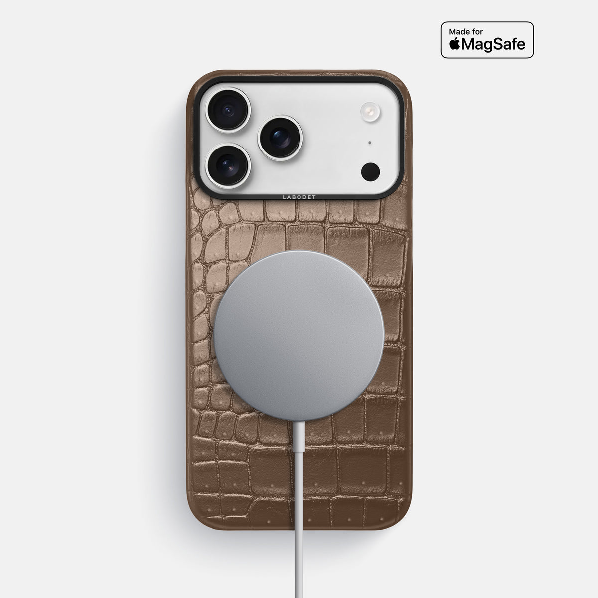 Classic Case For iPhone 17 Pro Max In Porosus Crocodile -5 | Fur-Brown-Black