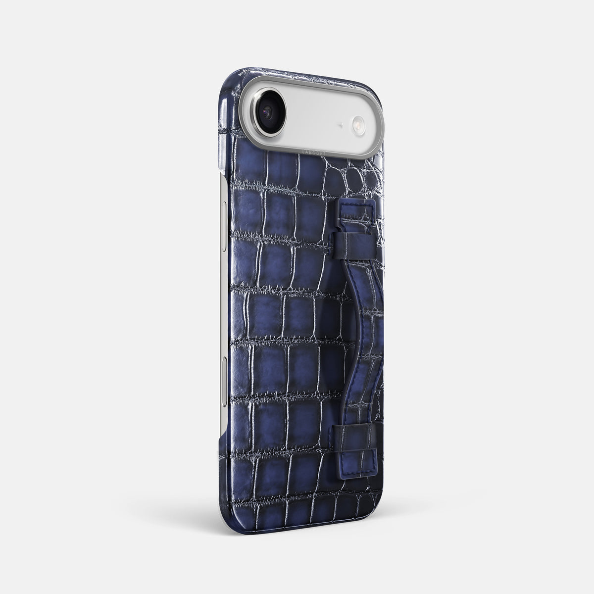 Handle Case For iPhone 17 Air In Patina Alligator -2 | Havana-Blue-Steel