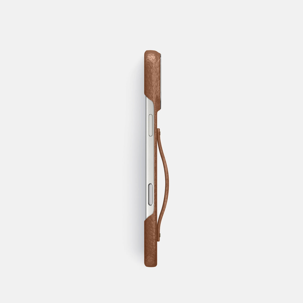 Finger Case For iPhone 18 Pro In Calf -3 | Caramel-Steel