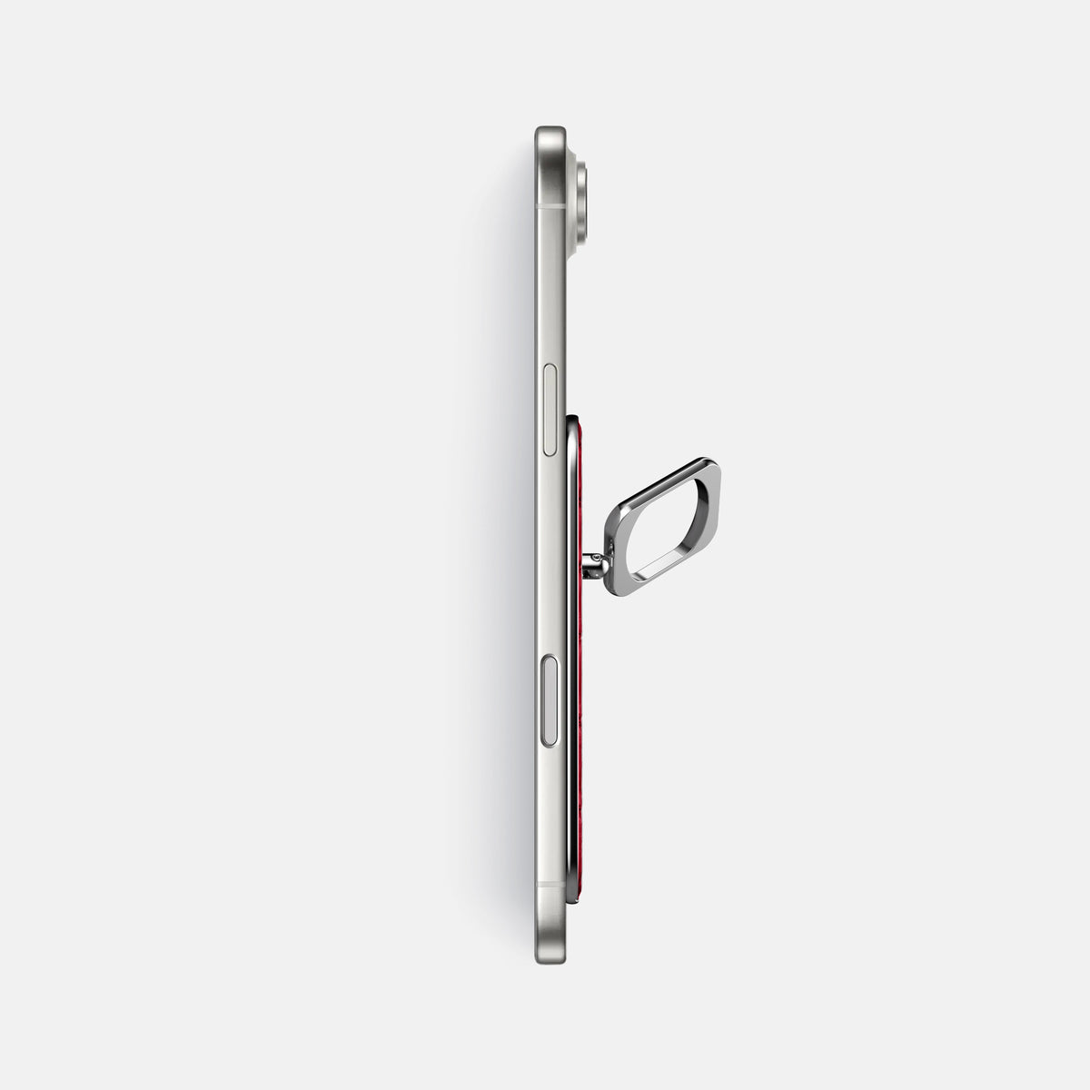 MagSafe Ring For iPhone 17 Air In Porosus Crocodile -3 | Burgundy-Steel