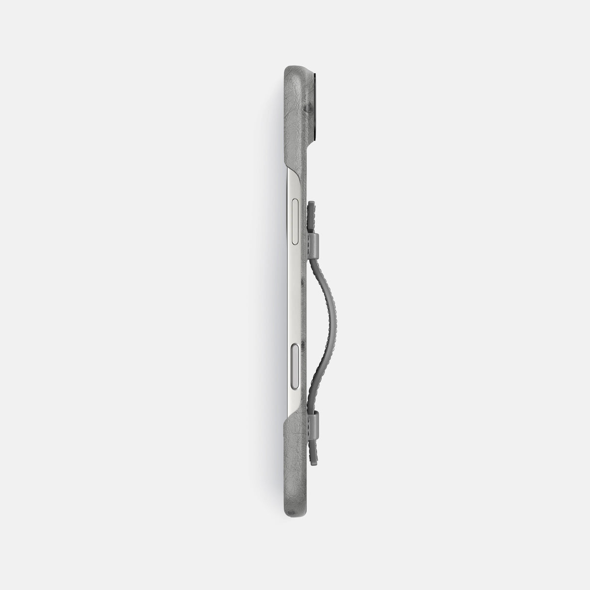 Handle Case For iPhone 17 Air In Ostrich -3 | Silver-Black