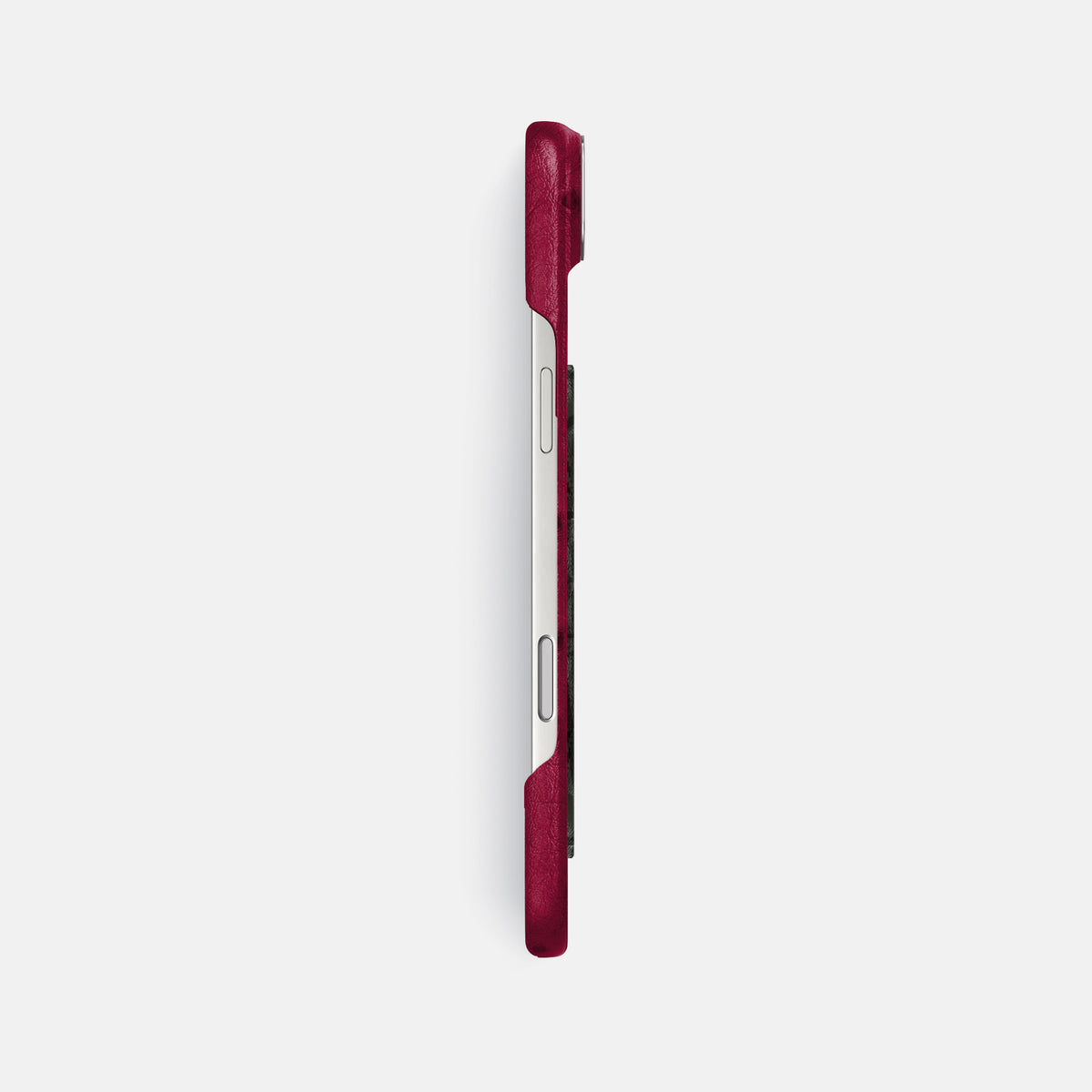 Classic Case With Carbon Dragon For iPhone 17 Air In Ostrich -3 | Bordeaux-Steel