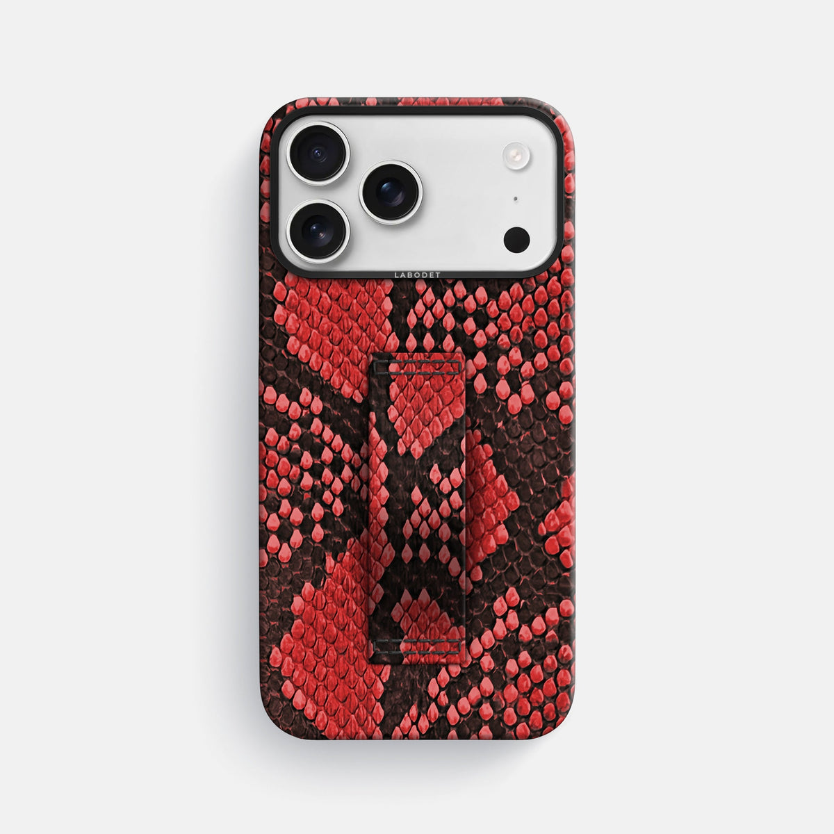Finger Case For iPhone 18 Pro Max In Deluxe Python -1 | Red-Black