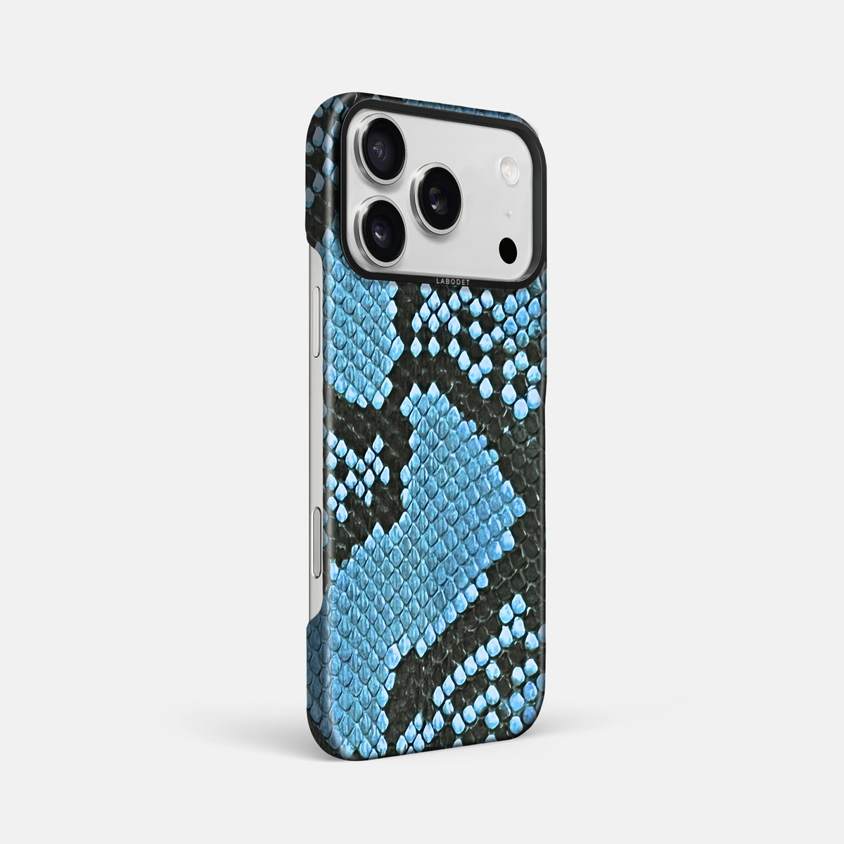 Classic Case For iPhone 17 Pro Max In Deluxe Python -2 | Pacific-Blue-Black