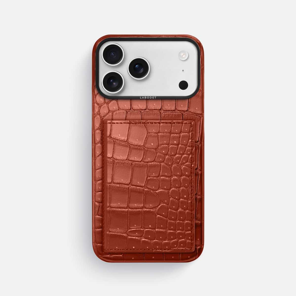 Bi-Fold Case For iPhone 17 Pro Max In Porosus Crocodile -1 | Nuts-Black