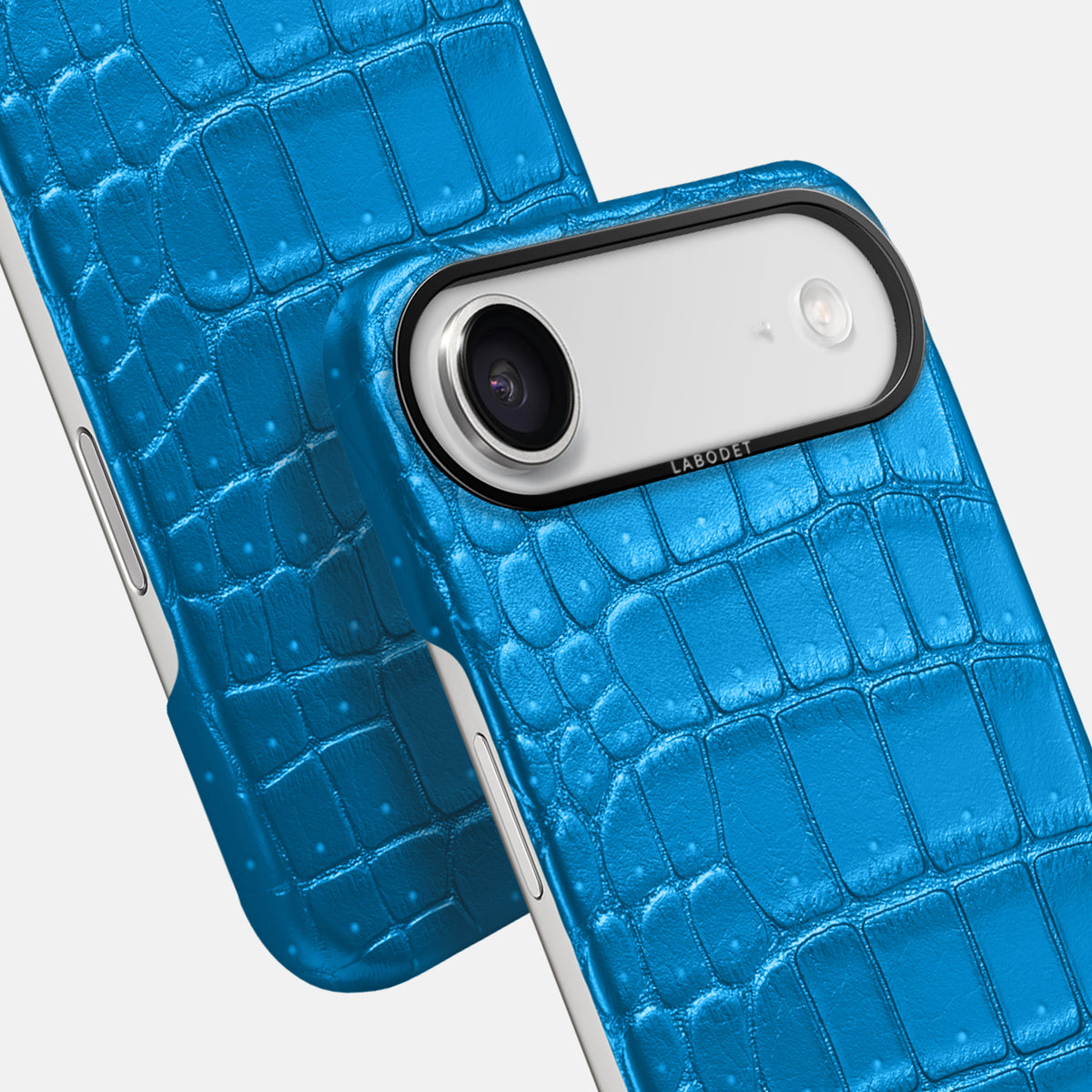 Classic Case For iPhone 17 Air In Porosus Crocodile -6 | Blue-Lagoon-Black