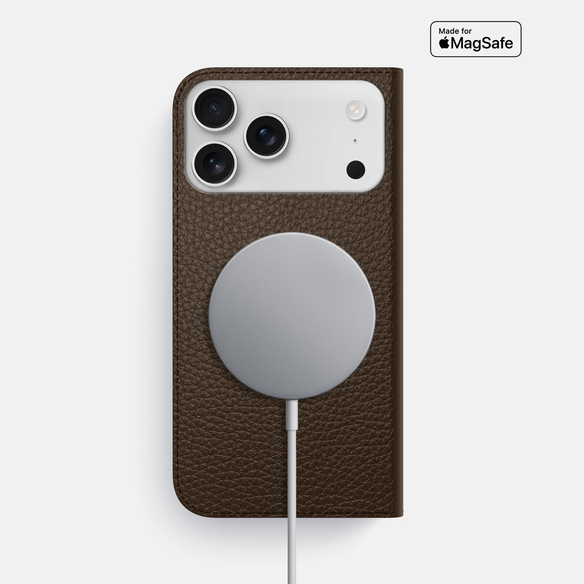 Folio Slim Case For iPhone 17 Pro Max In Calf -3 | Dark-Brown