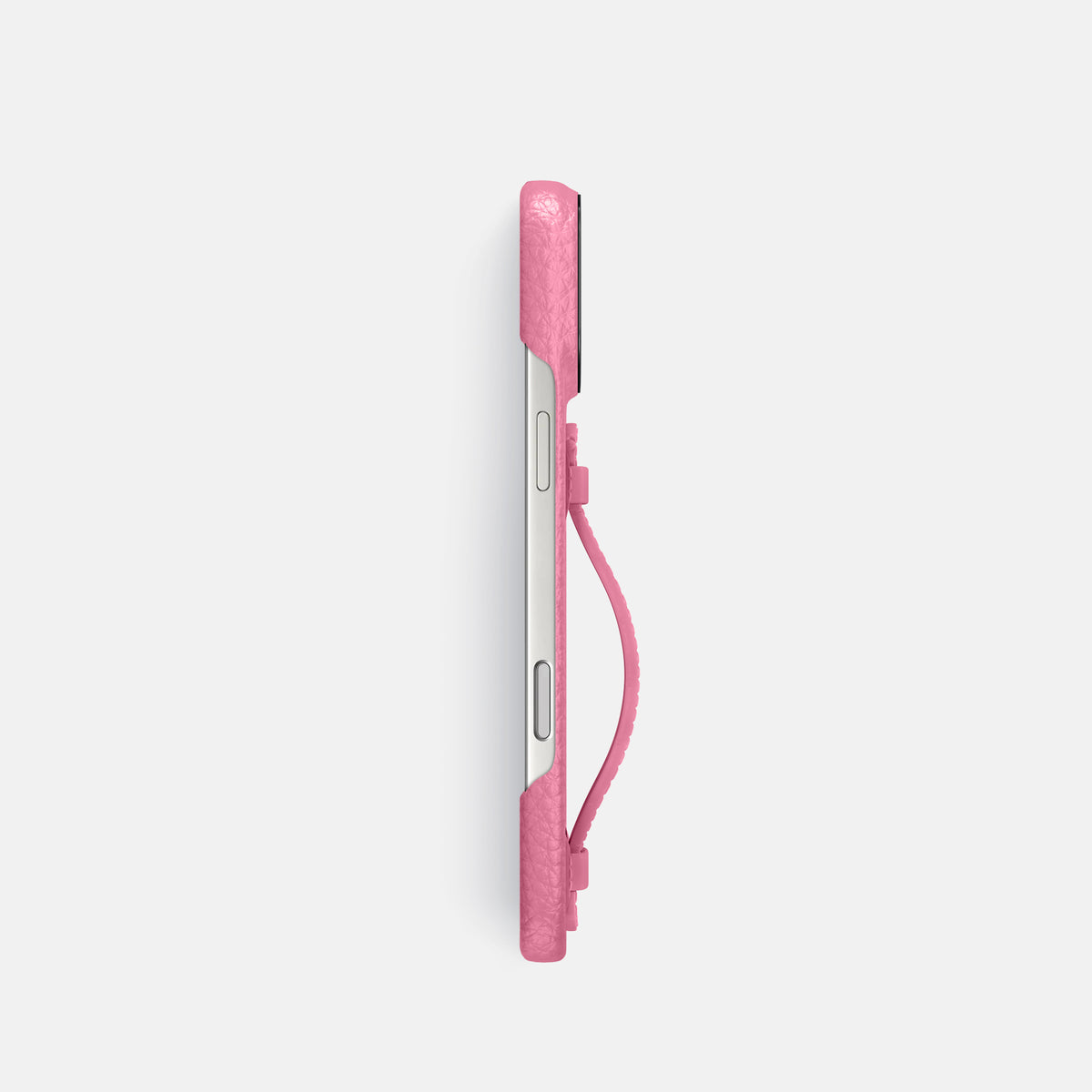 Center Handle For iPhone 17 Pro In Calf -2 | Pink-Black