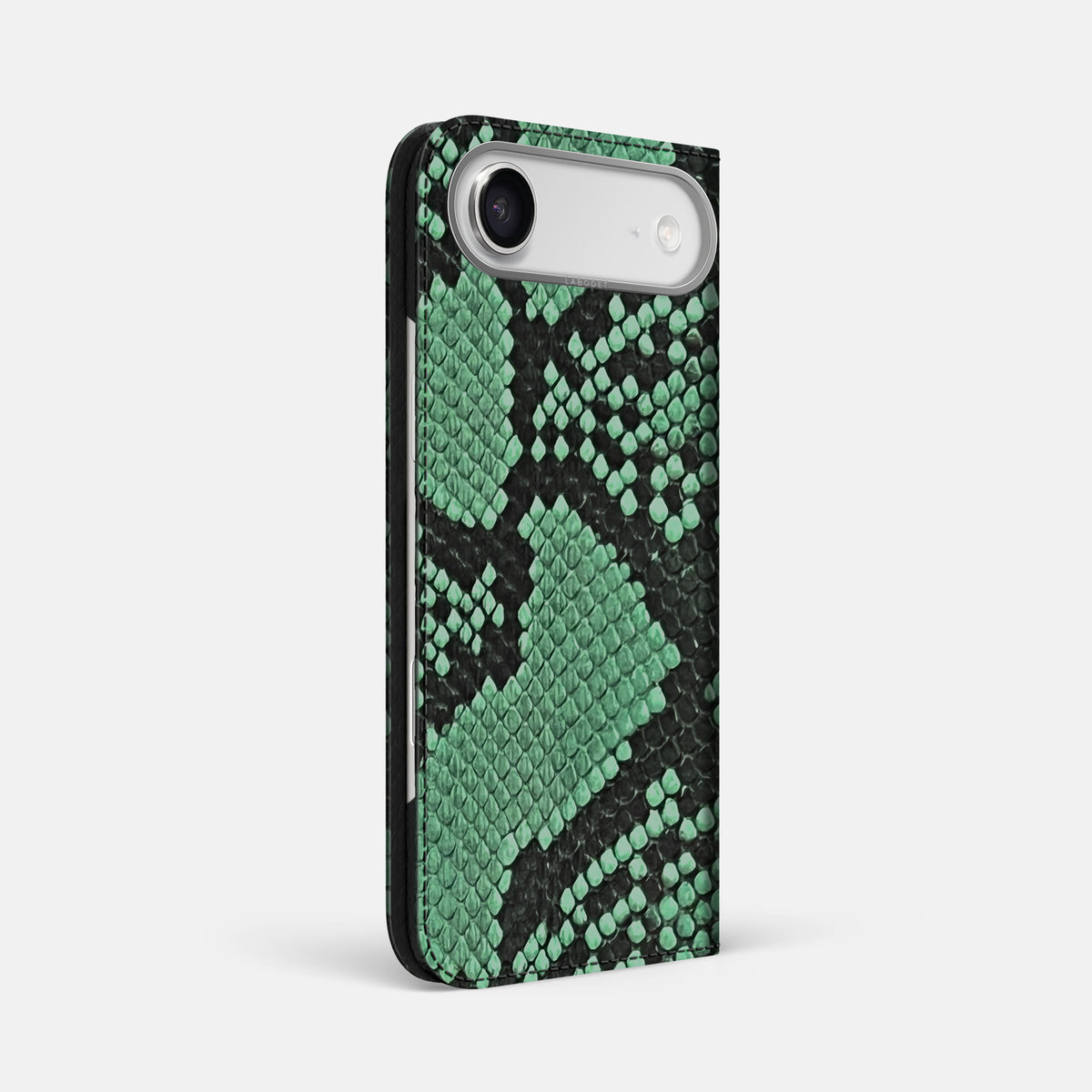 Folio Case For iPhone 17 Air In Deluxe Python -1 | Forest-Green-Steel