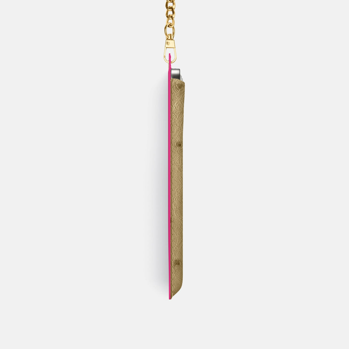 Crossbody Bag For iPhone 18 Pro In Ostrich -4 | Desert-Sand-Gold