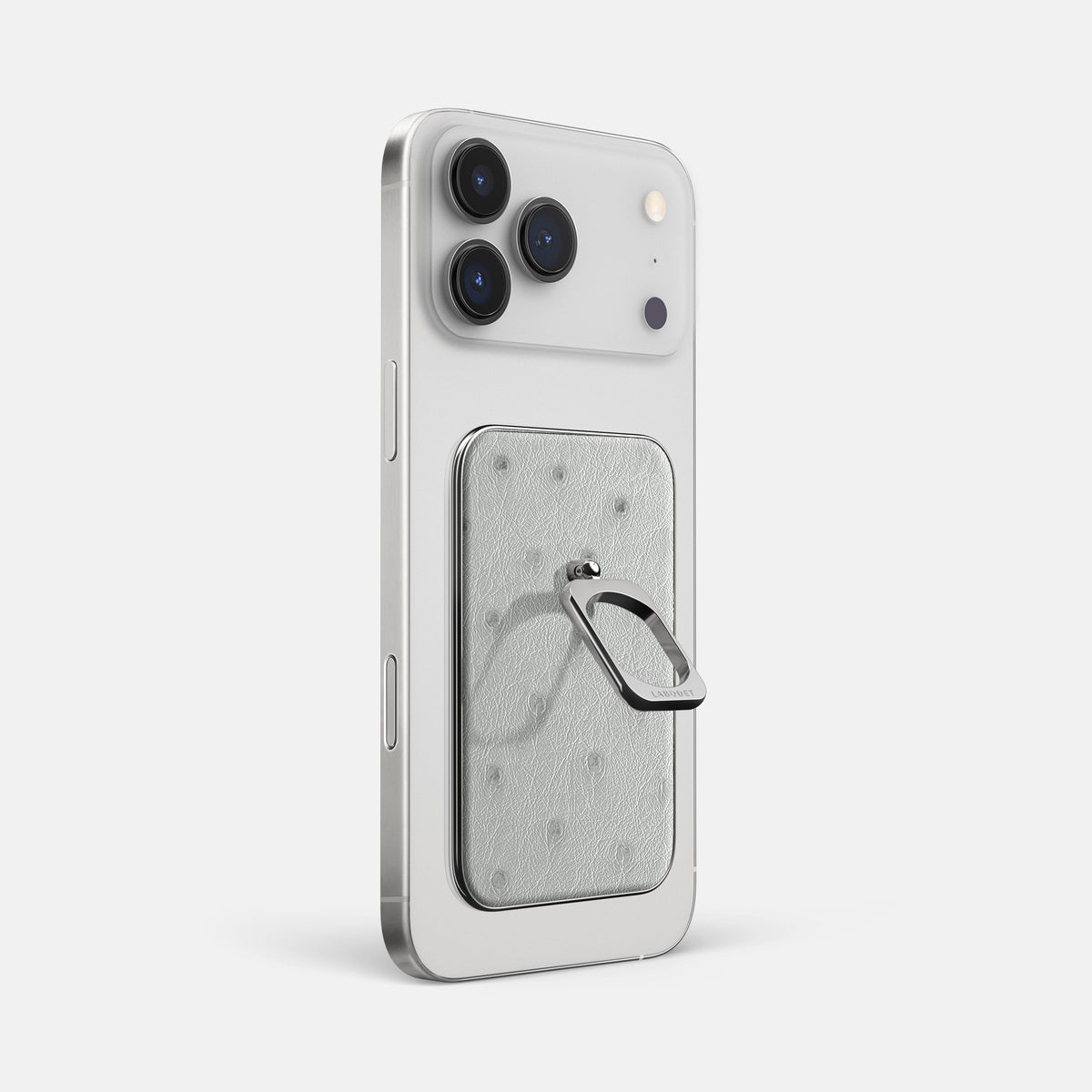 MagSafe Ring For iPhone 17 Pro Max In Ostrich -1 | White-Steel