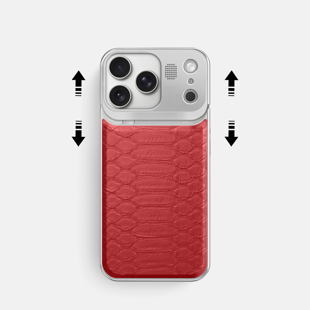 Metal Case For iPhone 17 Pro In Python -2 | Red-Steel