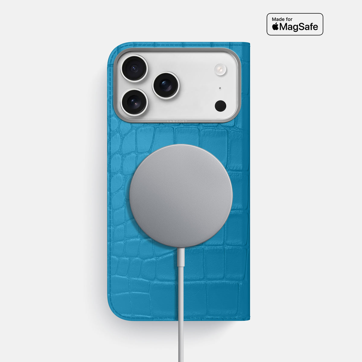 Folio Case For iPhone 17 Pro Max In Alligator -3 | Curaçao-Blue-Steel