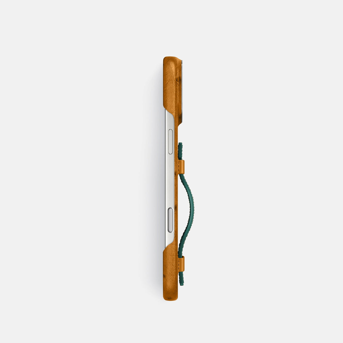 Handle Case Coloré For iPhone 18 Pro In Ostrich -3 | Chestnut-Steel