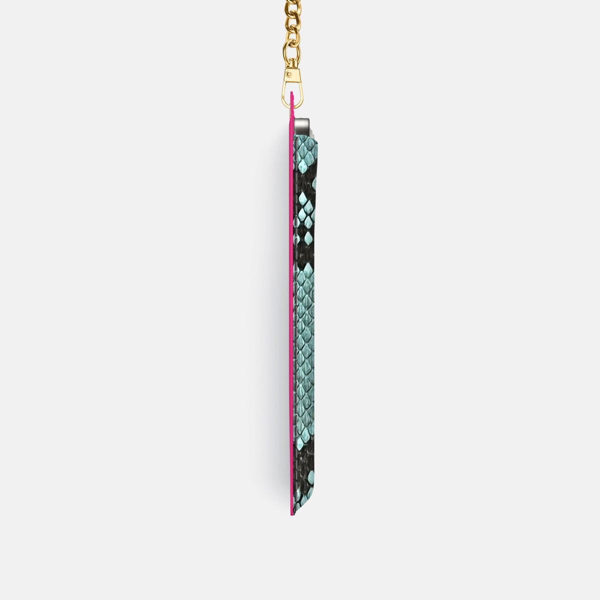 Crossbody Bag For iPhone 18 Pro In Deluxe Python -4 | Blue-Lagoon-Gold