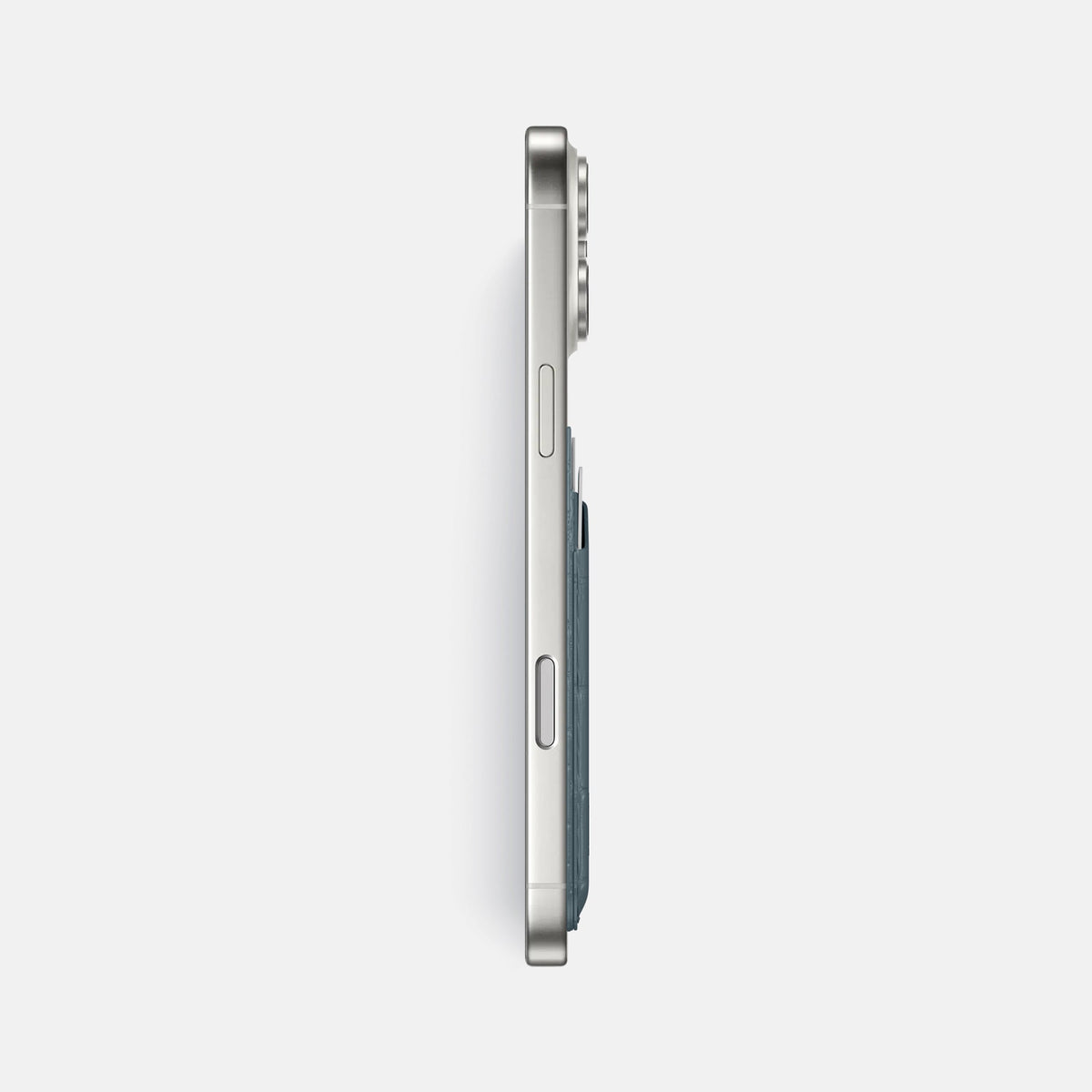 MagSafe Wallet For iPhone 18 Pro Max In Porosus Crocodile -3 | Denim