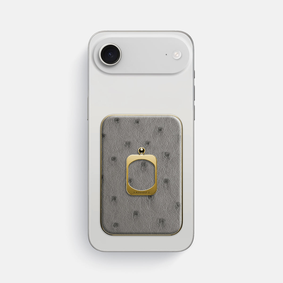 MagSafe Ring For iPhone 17 Air In Ostrich -2 | Grey-Gold