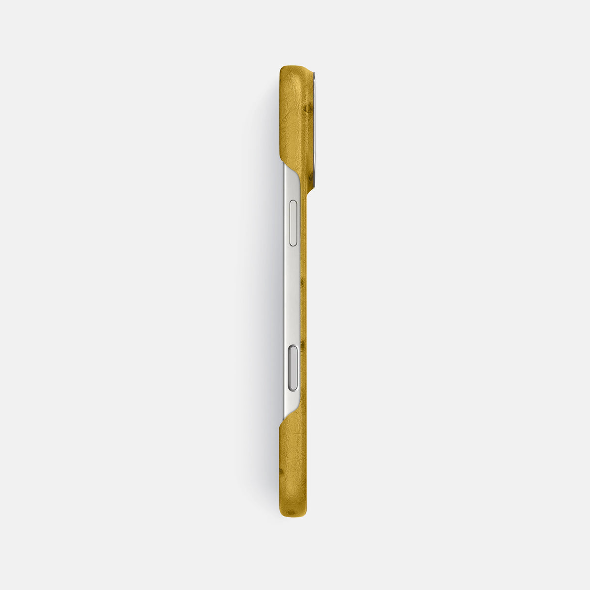 Classic Case For iPhone 17 Pro Max In Ostrich -3 | Gold-Steel